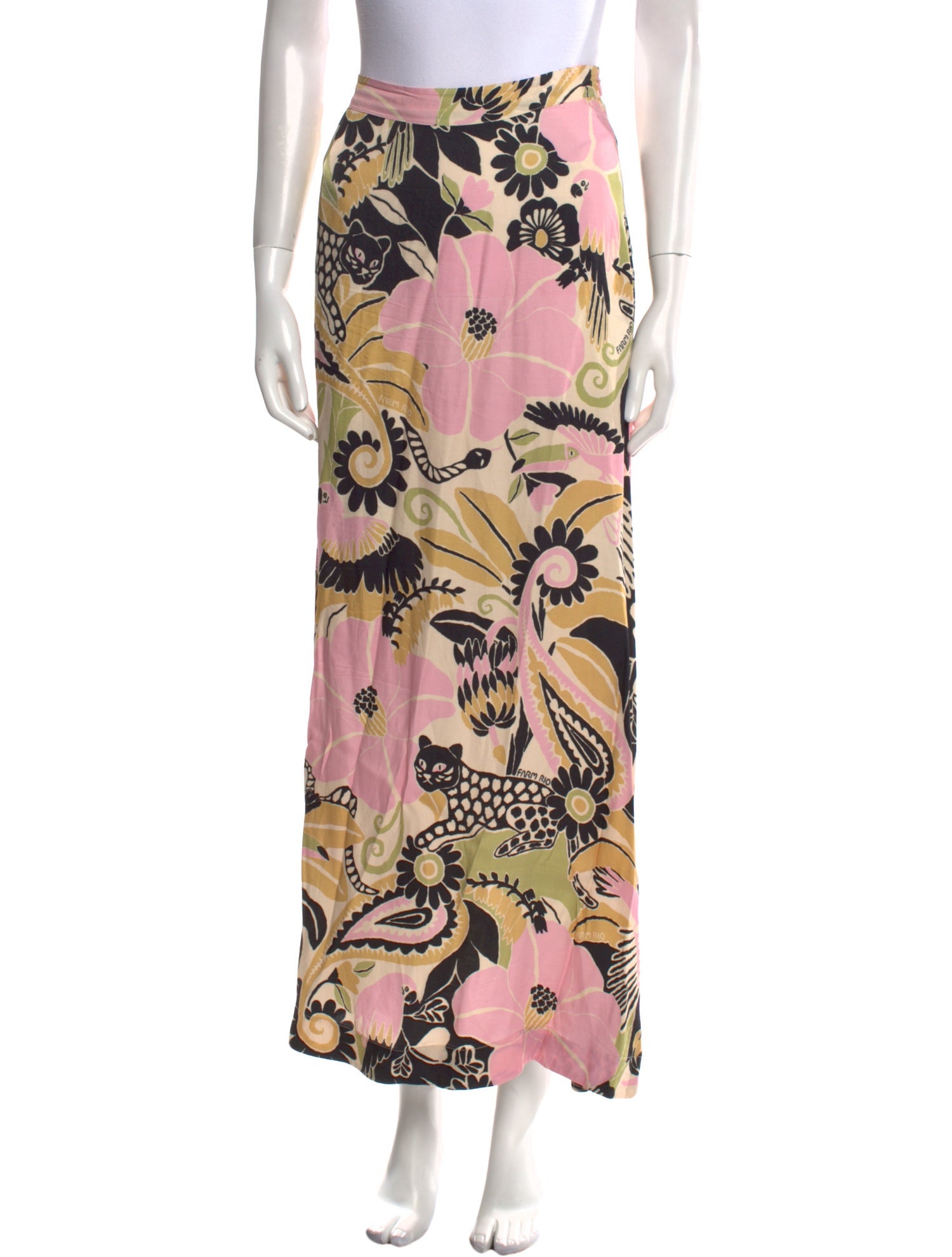 Farm Rio Floral Print Long Skirt
