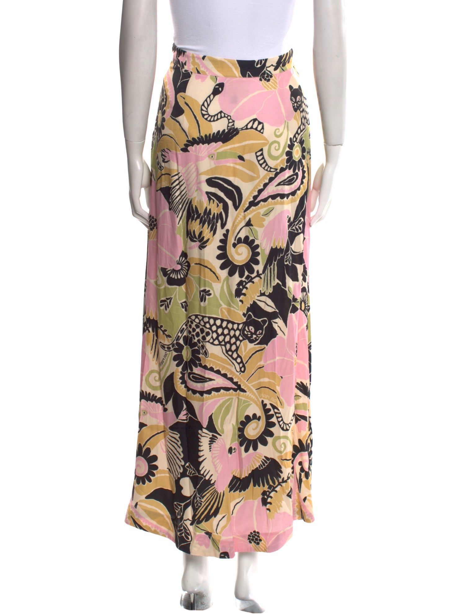Farm Rio Floral Print Long Skirt