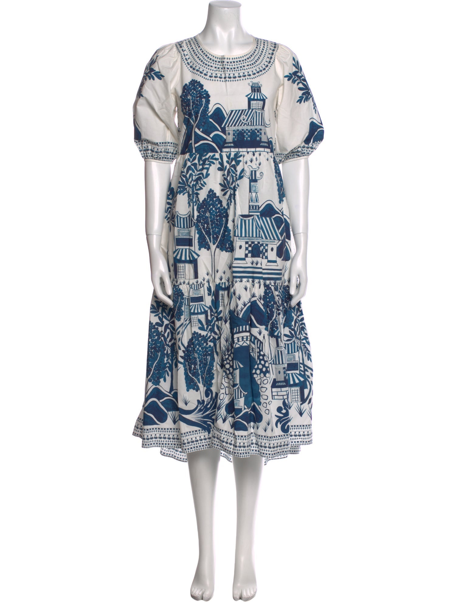 Farm Rio Printed Long Dress