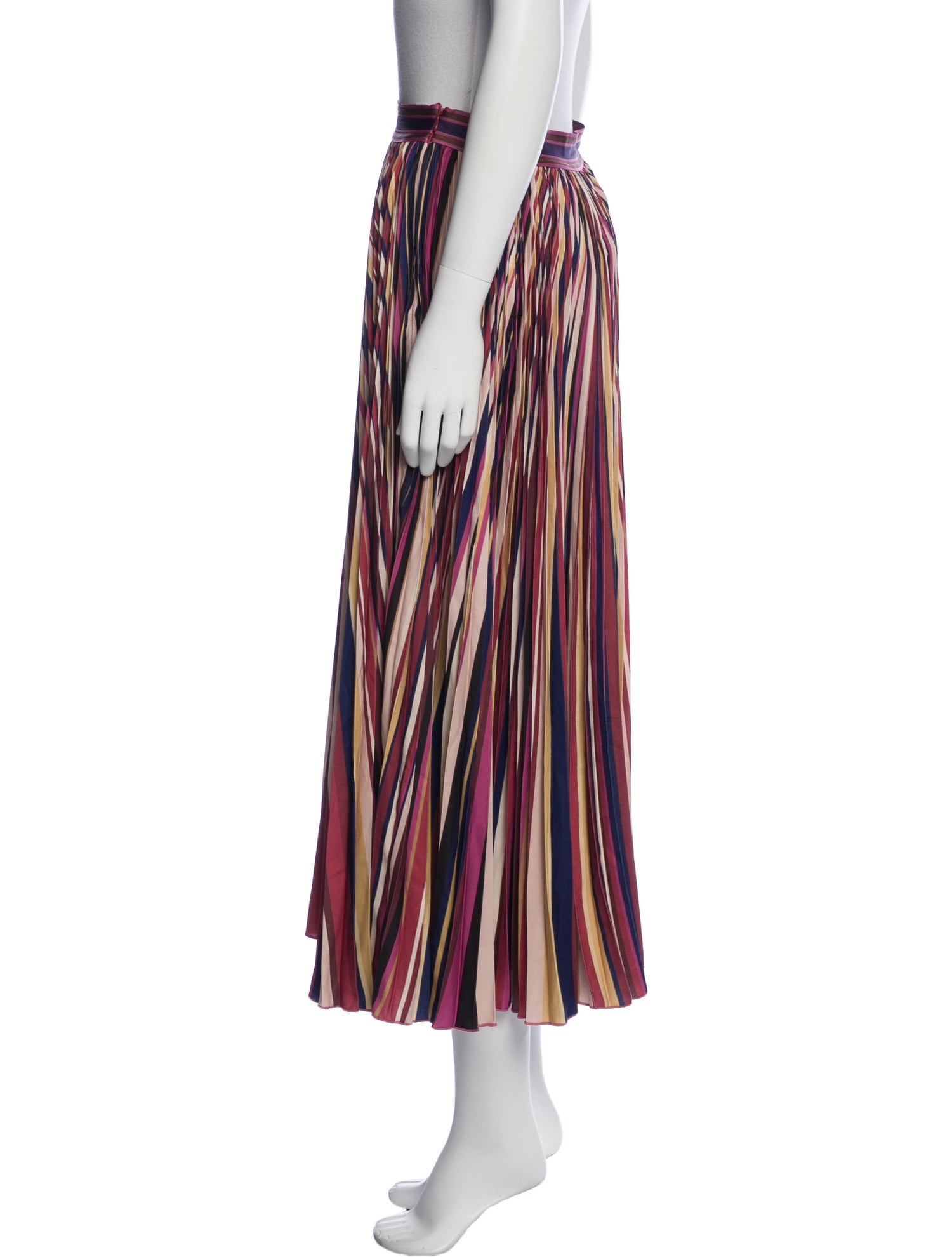 Farm Rio Striped Midi Length Skirt