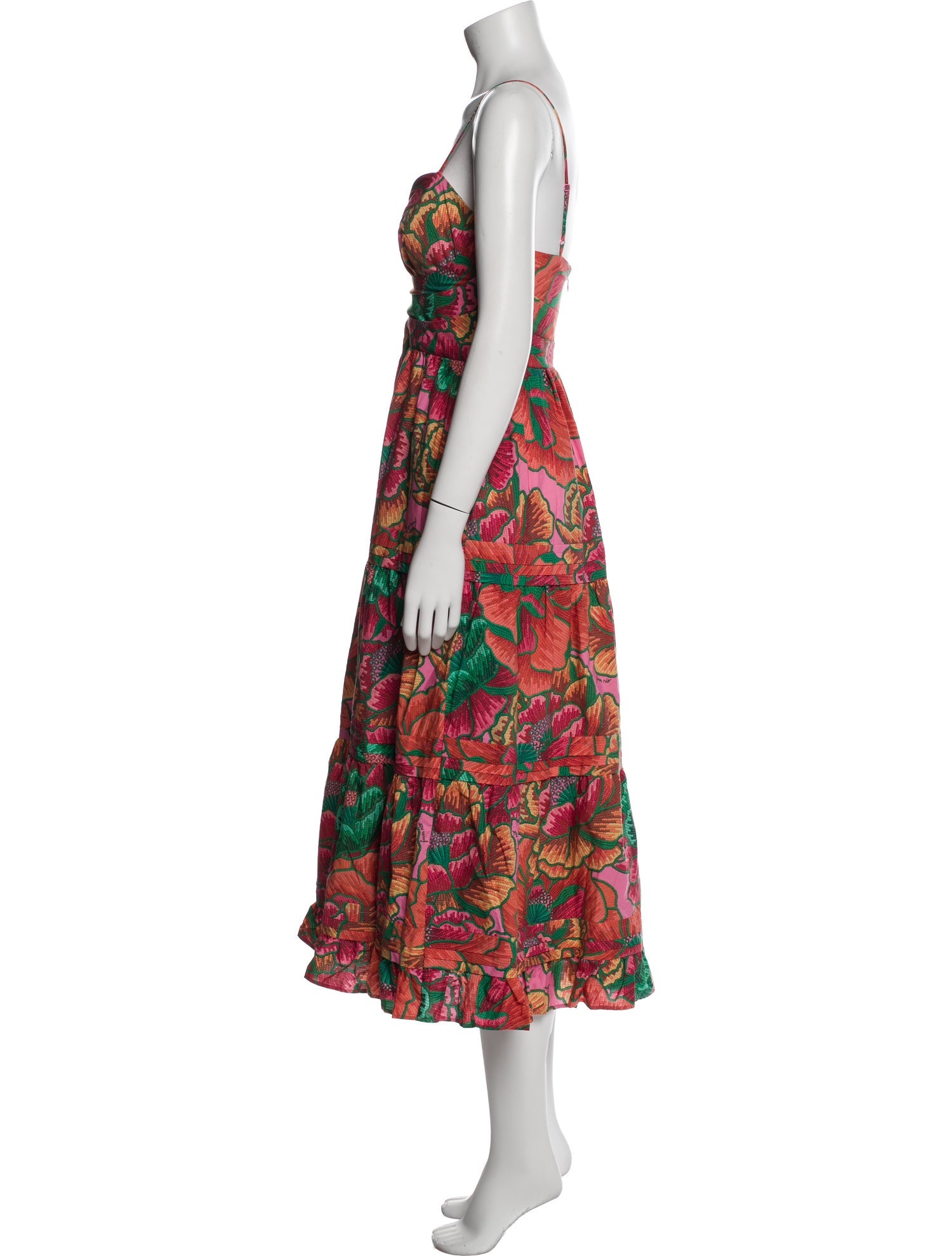 Farm Rio Floral Print Midi Length Dress w/ Tags