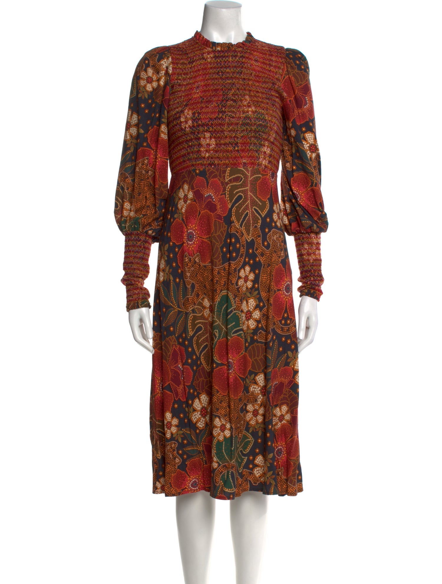 Farm Rio Paisley Print Midi Length Dress