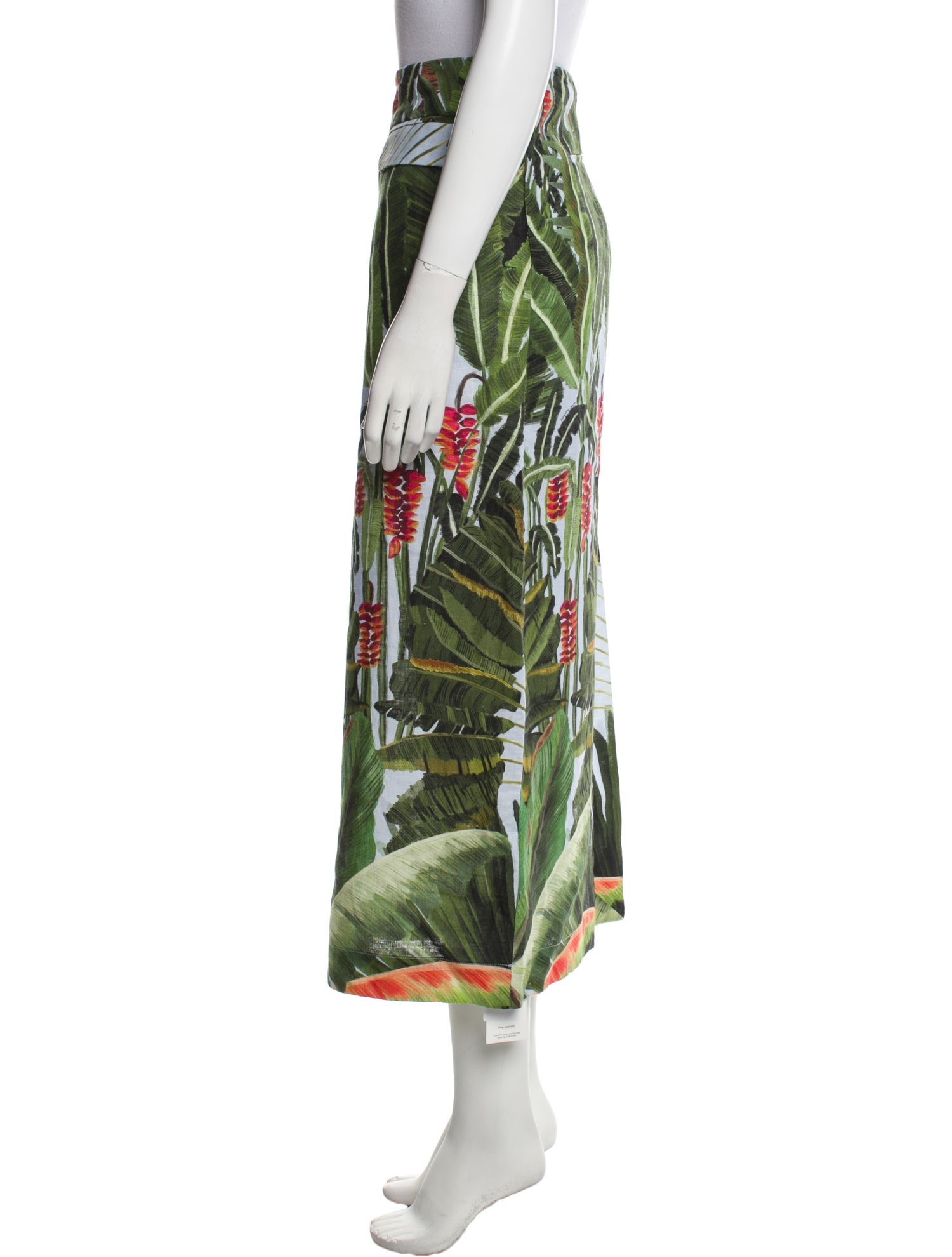 Farm Rio Linen Midi Length Skirt