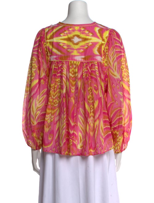 Farm Rio Printed Crew Neck Blouse