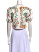 Farm Rio Linen Floral Print Crop Top