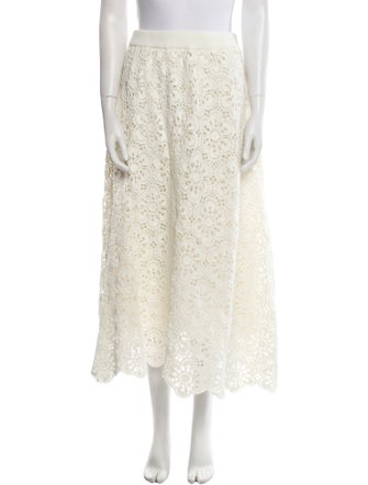 Farm Rio Lace Pattern Midi Length Skirt