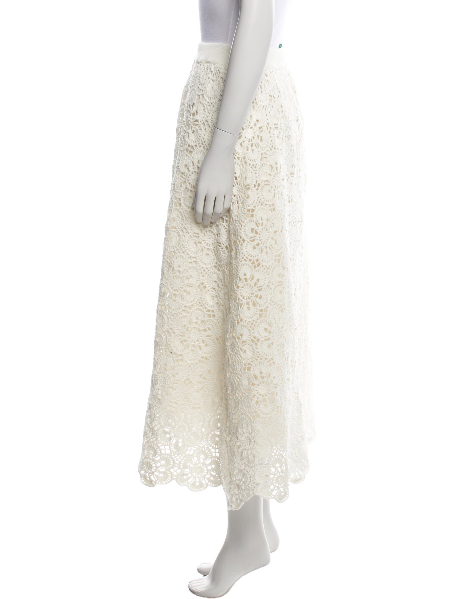 Farm Rio Lace Pattern Midi Length Skirt