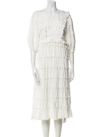 Farm Rio V-Neck Midi Length Dress