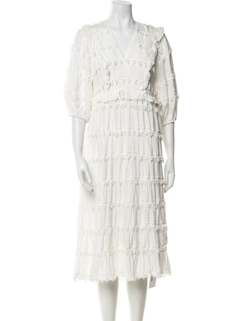 Farm Rio V-Neck Midi Length Dress