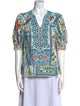 Farm Rio Paisley Print V-Neck Tunic