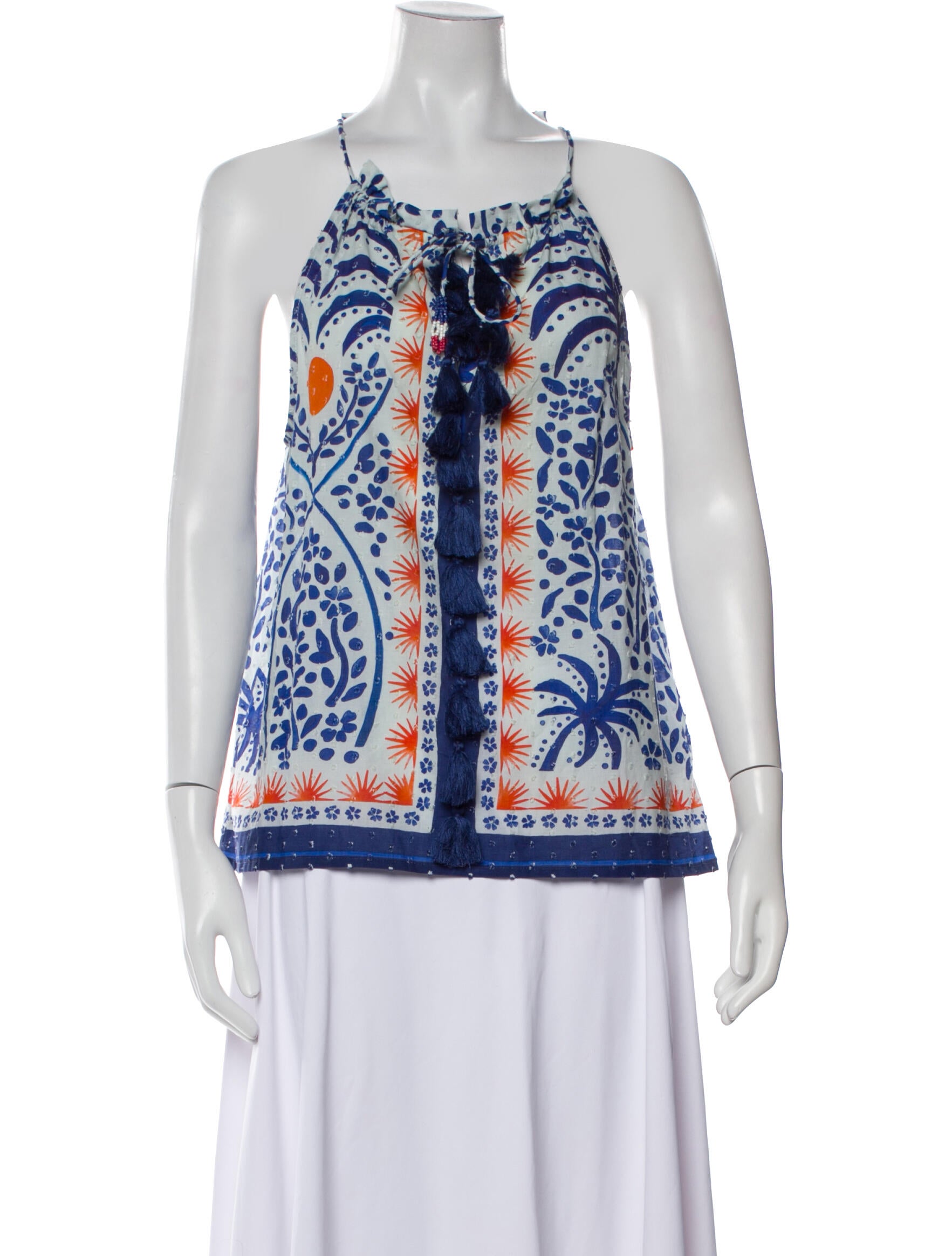 Farm Rio Printed Square Neckline Top