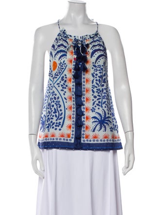 Farm Rio Printed Square Neckline Top