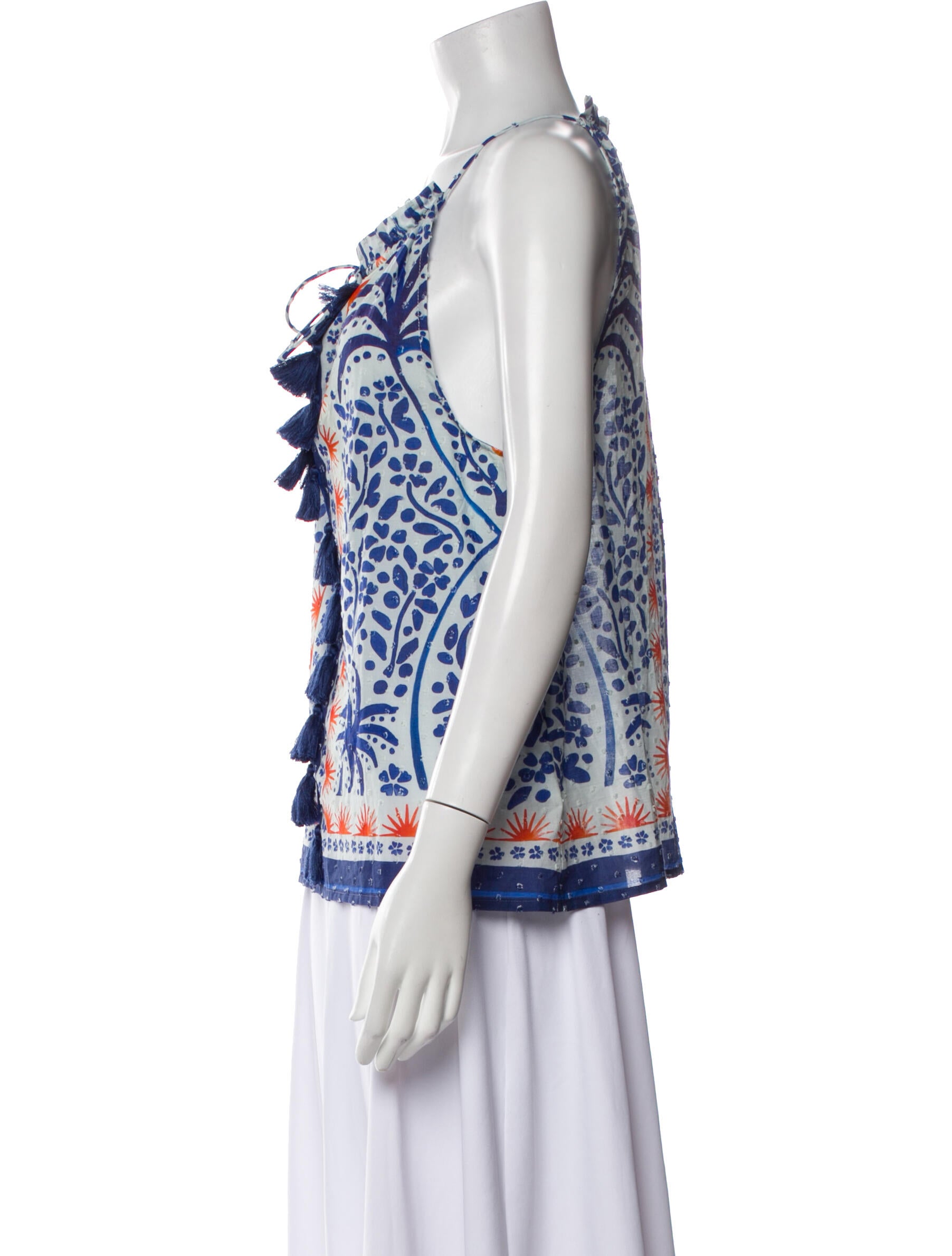 Farm Rio Printed Square Neckline Top