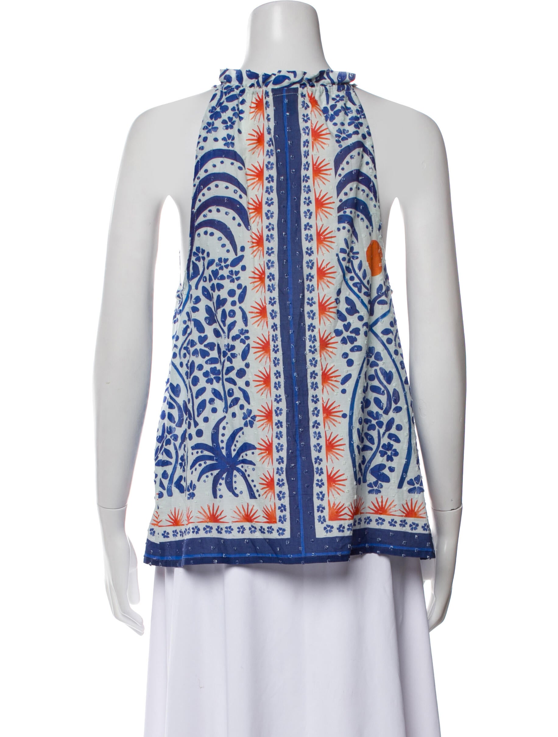 Farm Rio Printed Square Neckline Top