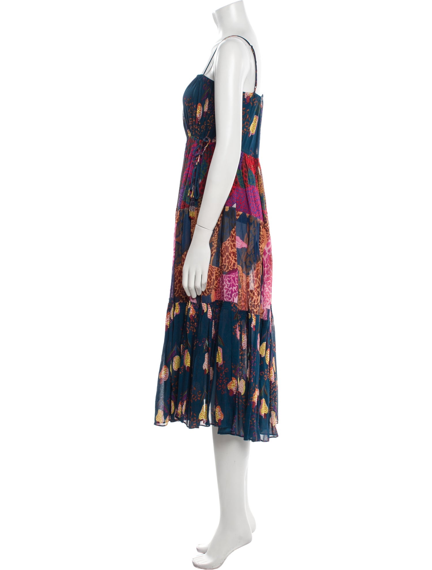 Farm Rio Floral Print Knee-Length Dress