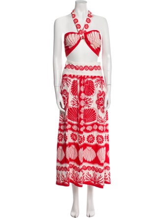 Farm Rio Linen Printed Skirt Set