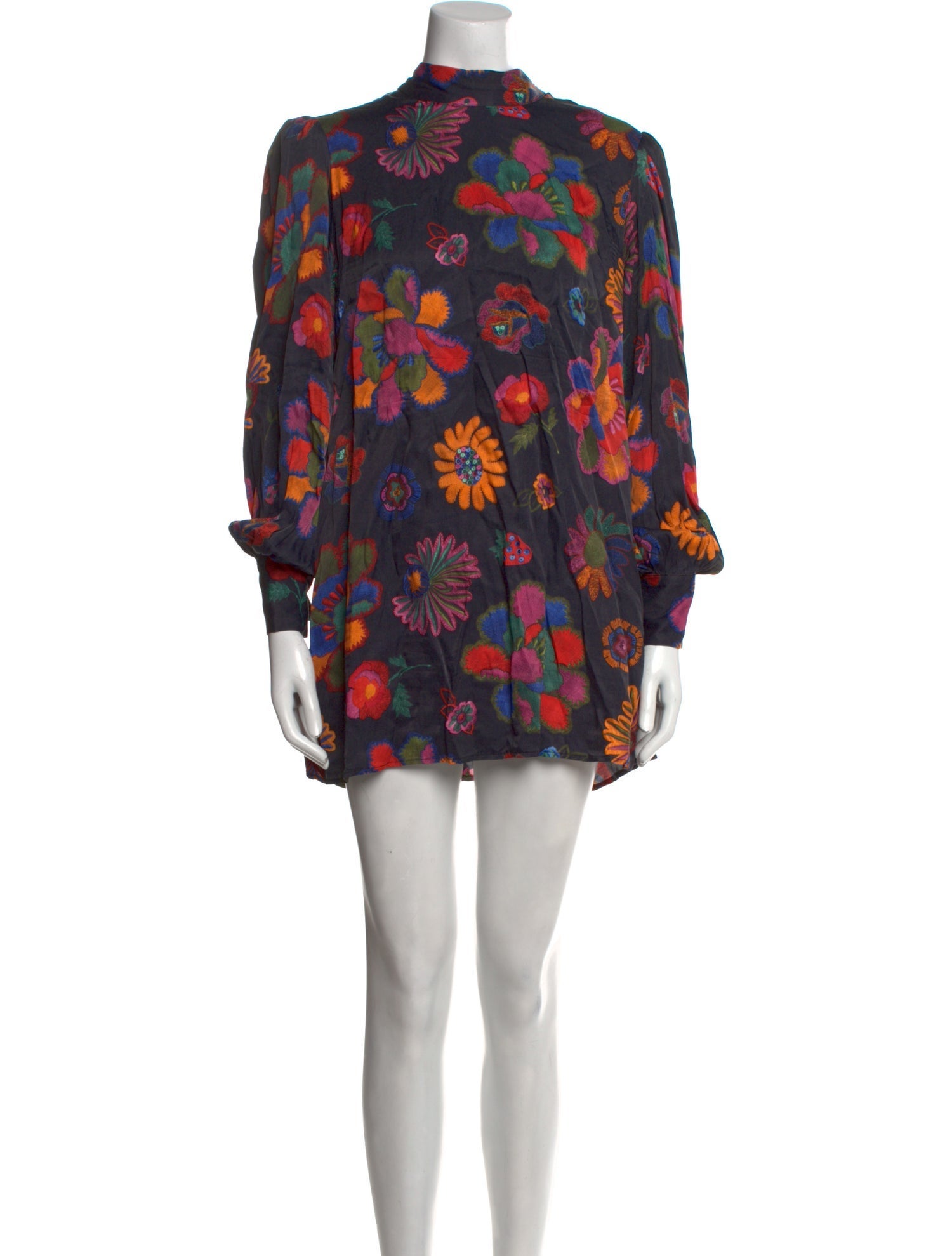 Farm Rio Floral Print Mini Dress