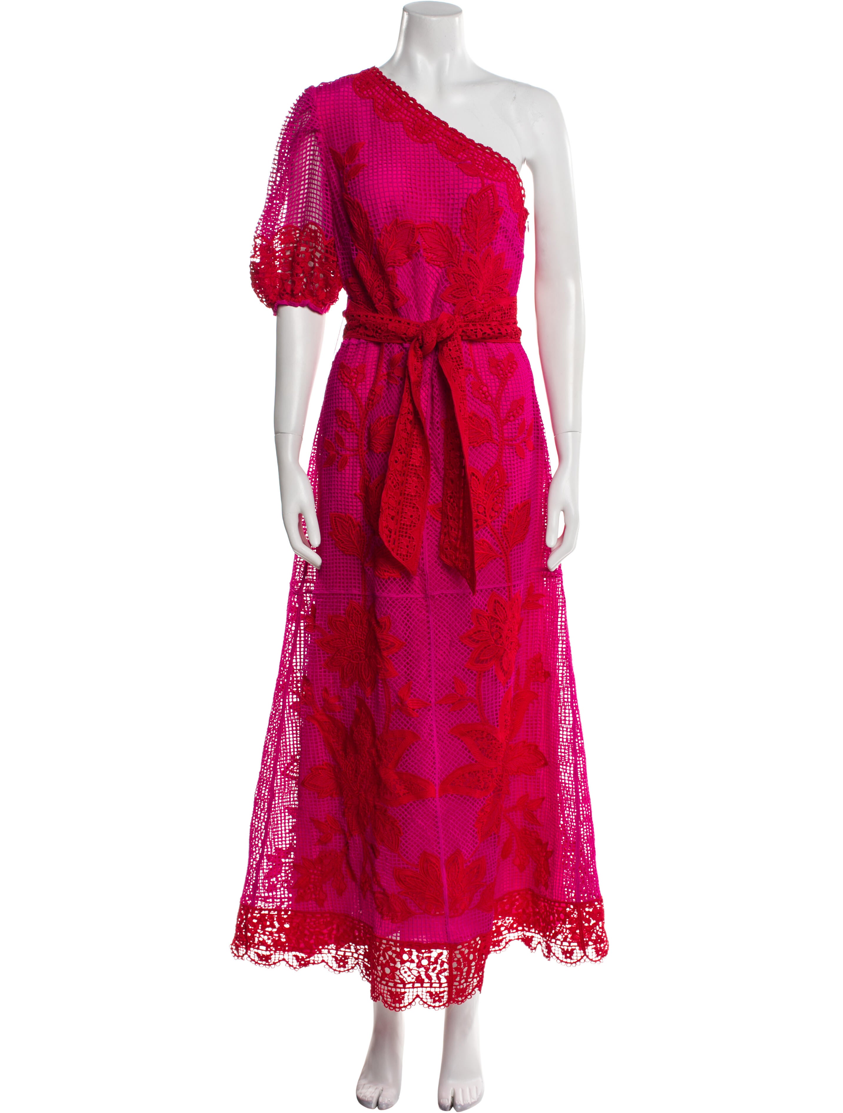 Farm Rio Lace Pattern Long Dress