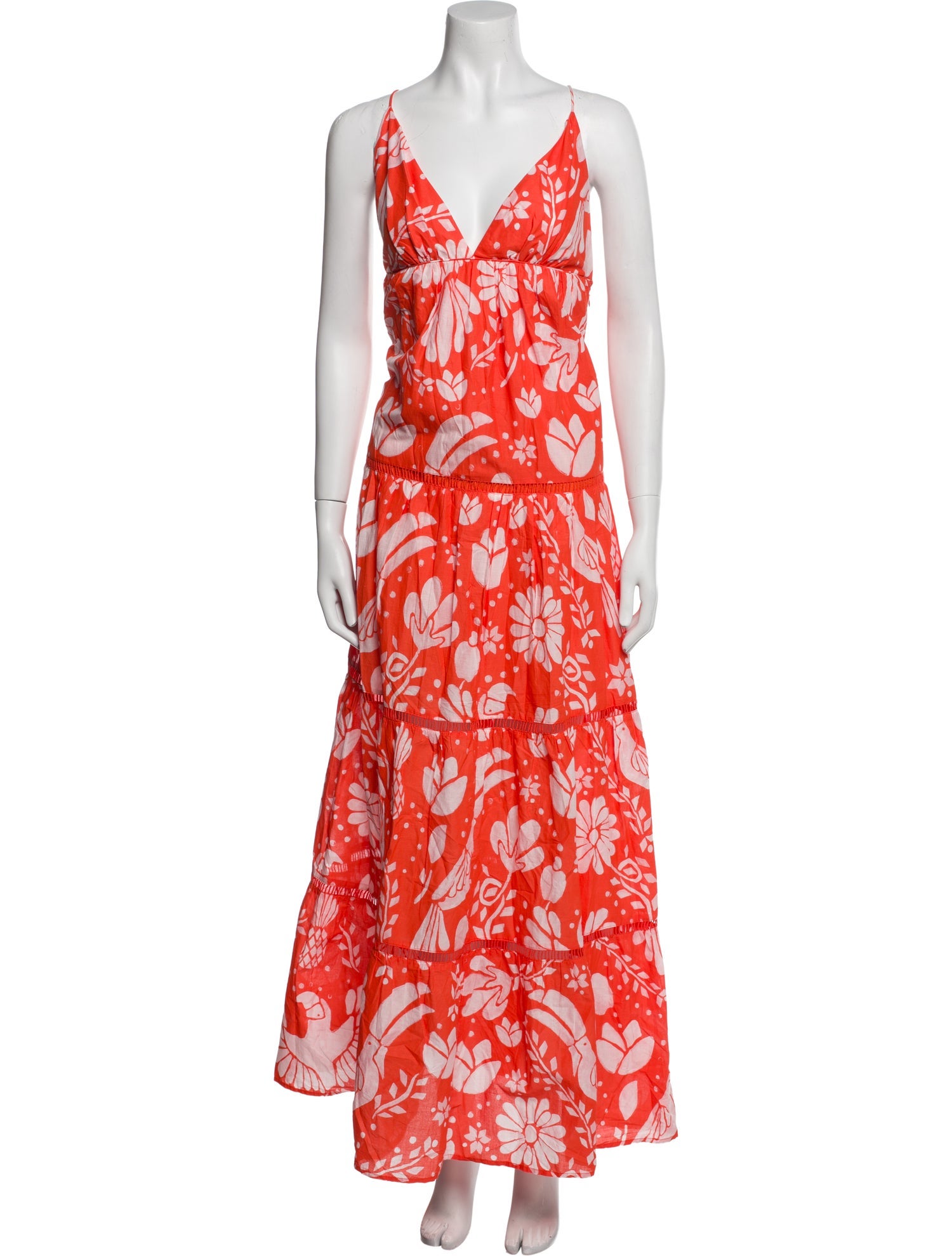 Farm Rio Floral Print Long Dress w/ Tags