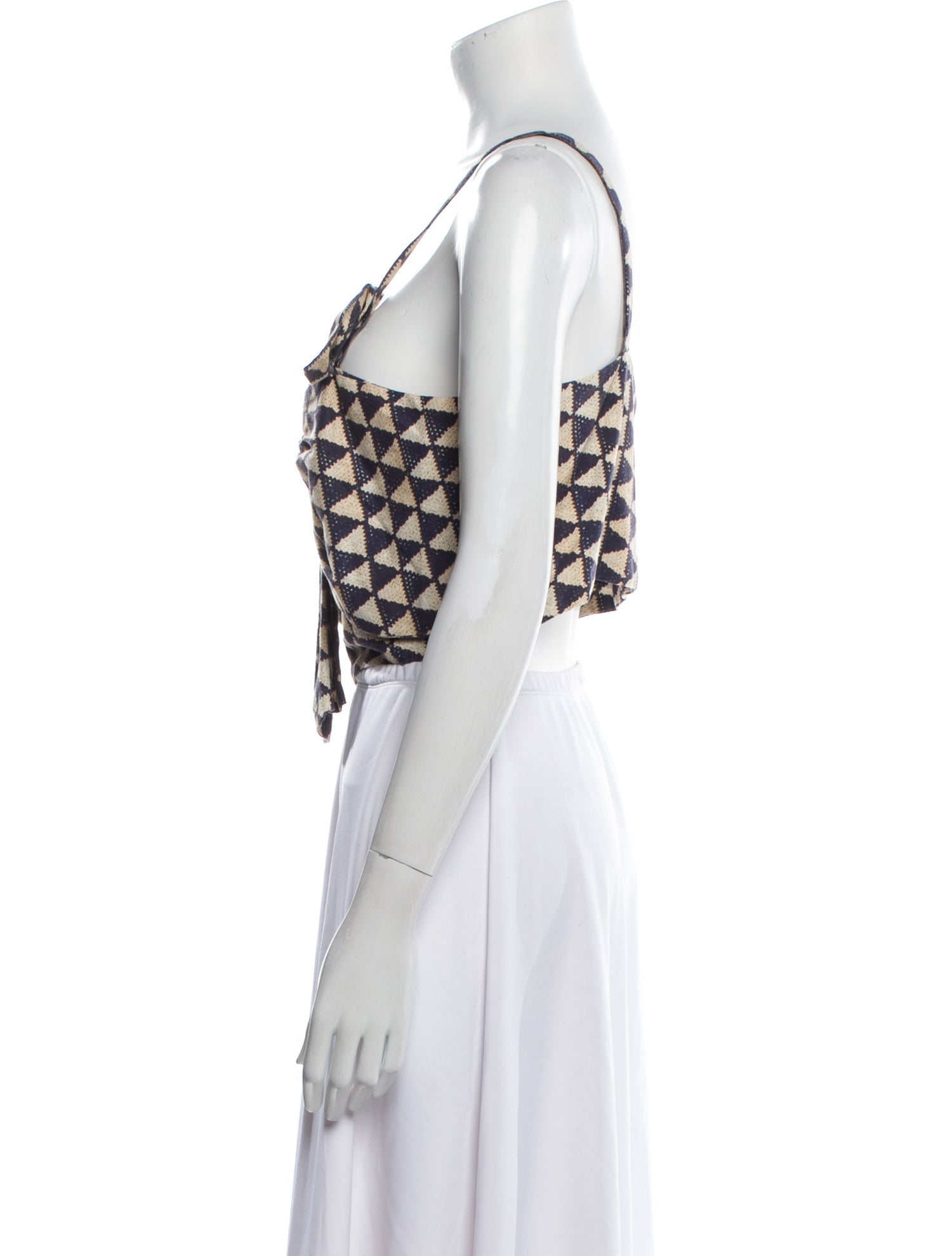 Farm Rio Linen Printed Crop Top