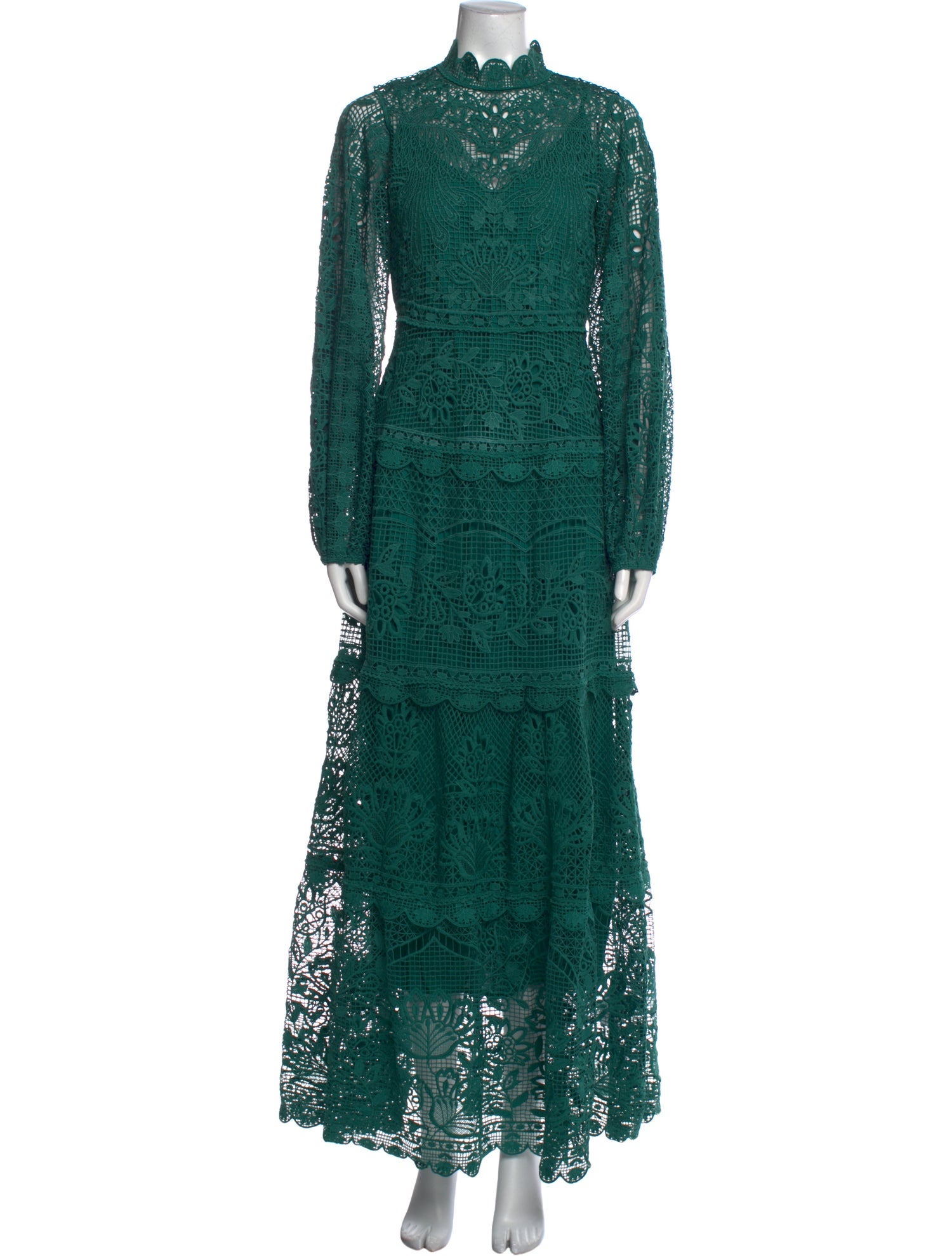 Farm Rio Mock Neck Long Dress