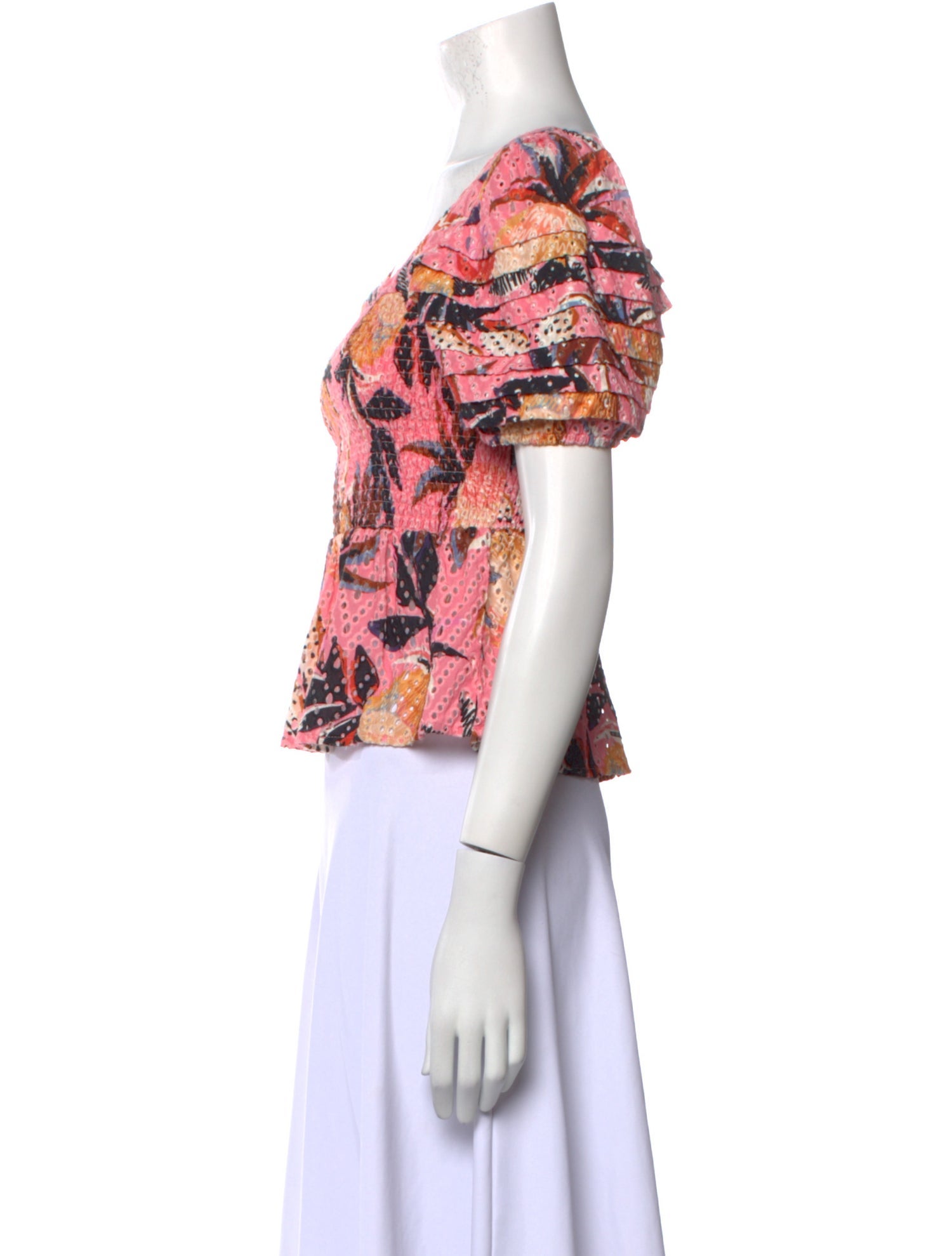 Farm Rio Printed Square Neckline Crop Top