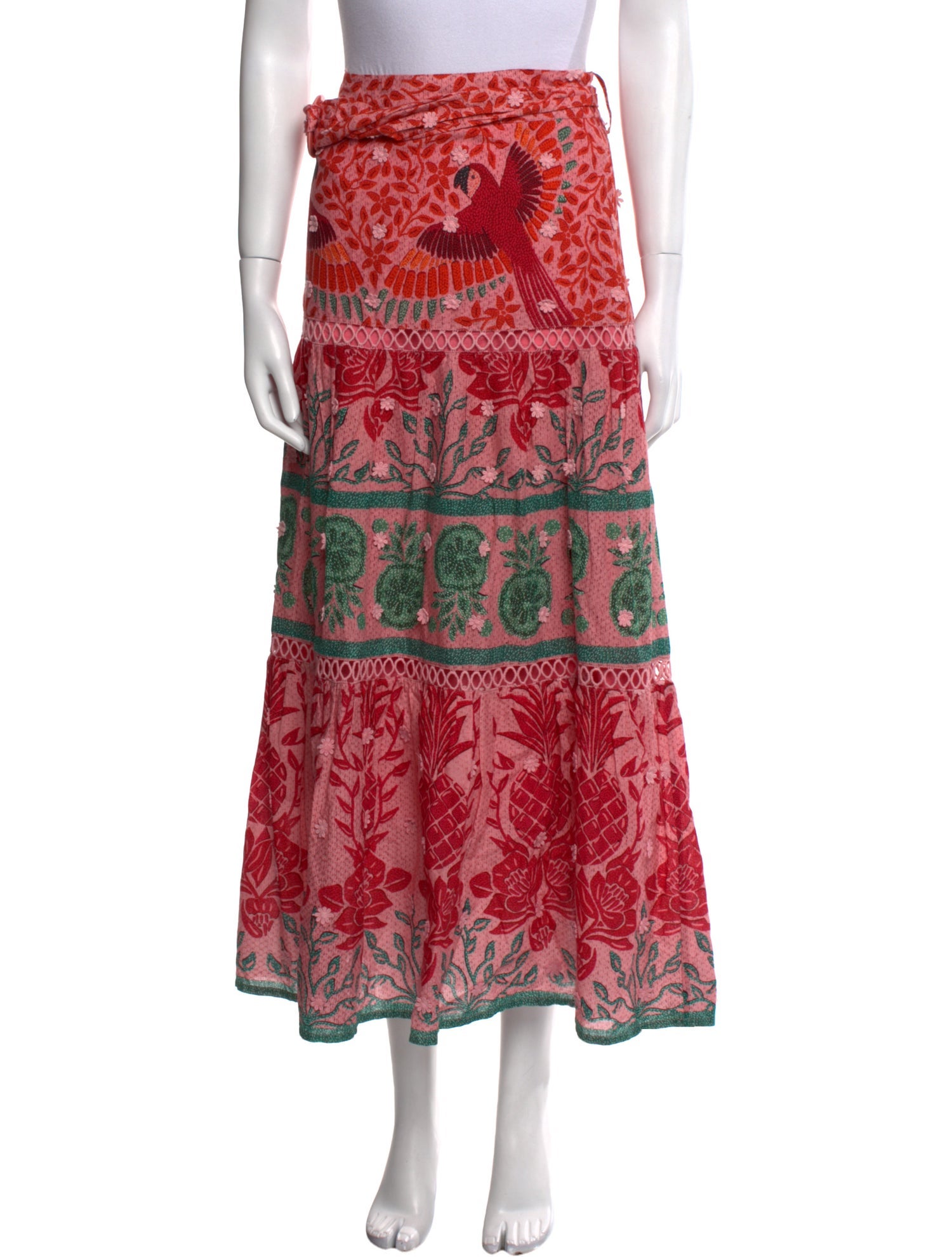 Farm Rio Printed Midi Length Skirt