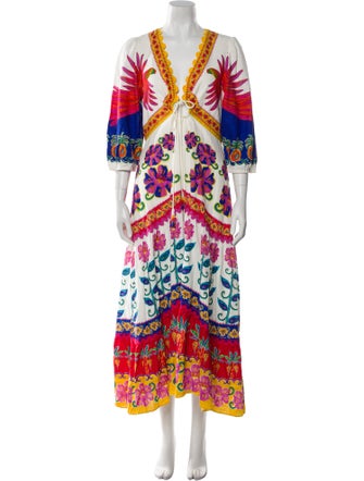 Farm Rio Linen Long Dress