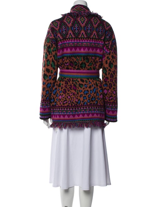 Farm Rio Animal Print V-Neck Sweater