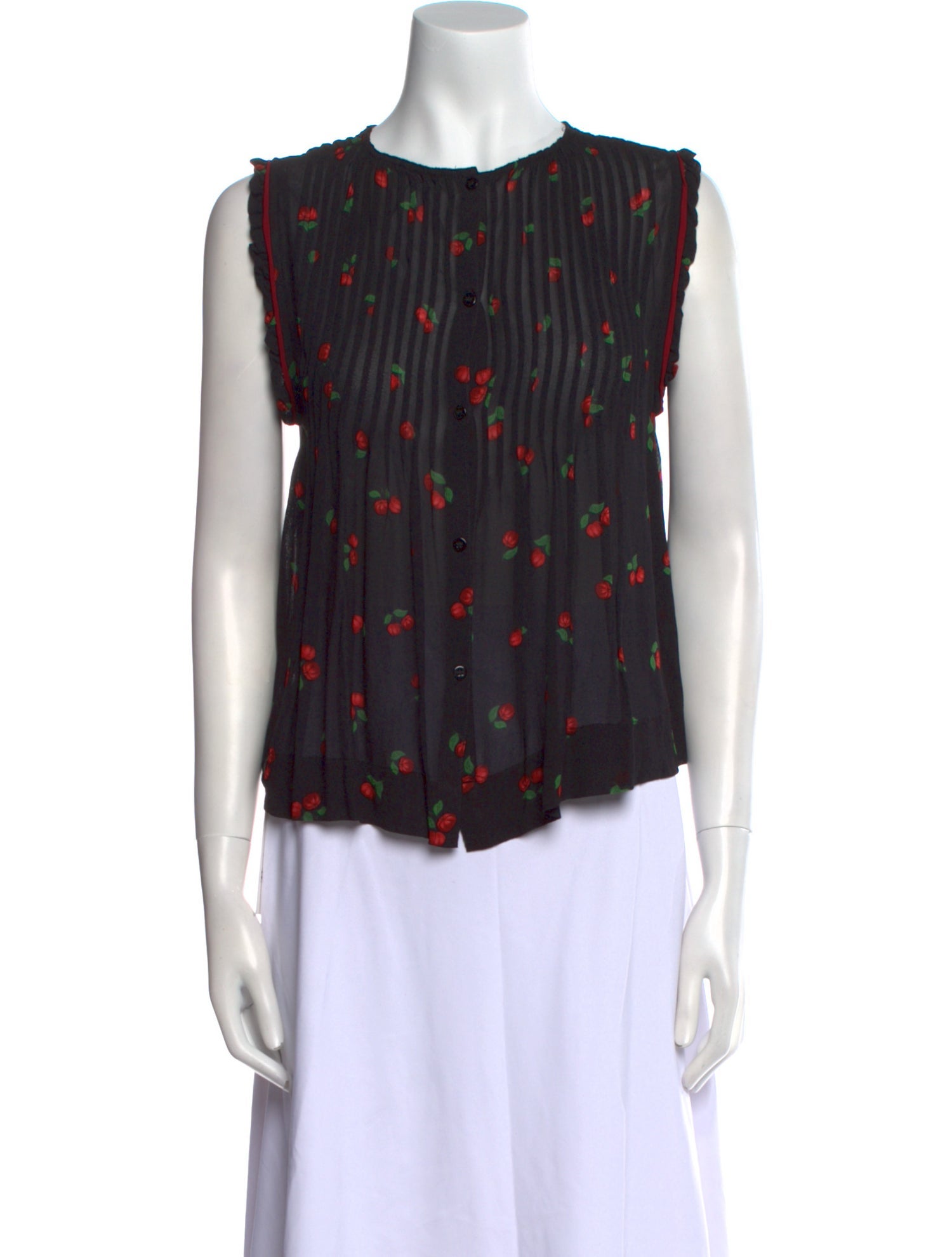 Farm Rio Printed Crew Neck Blouse