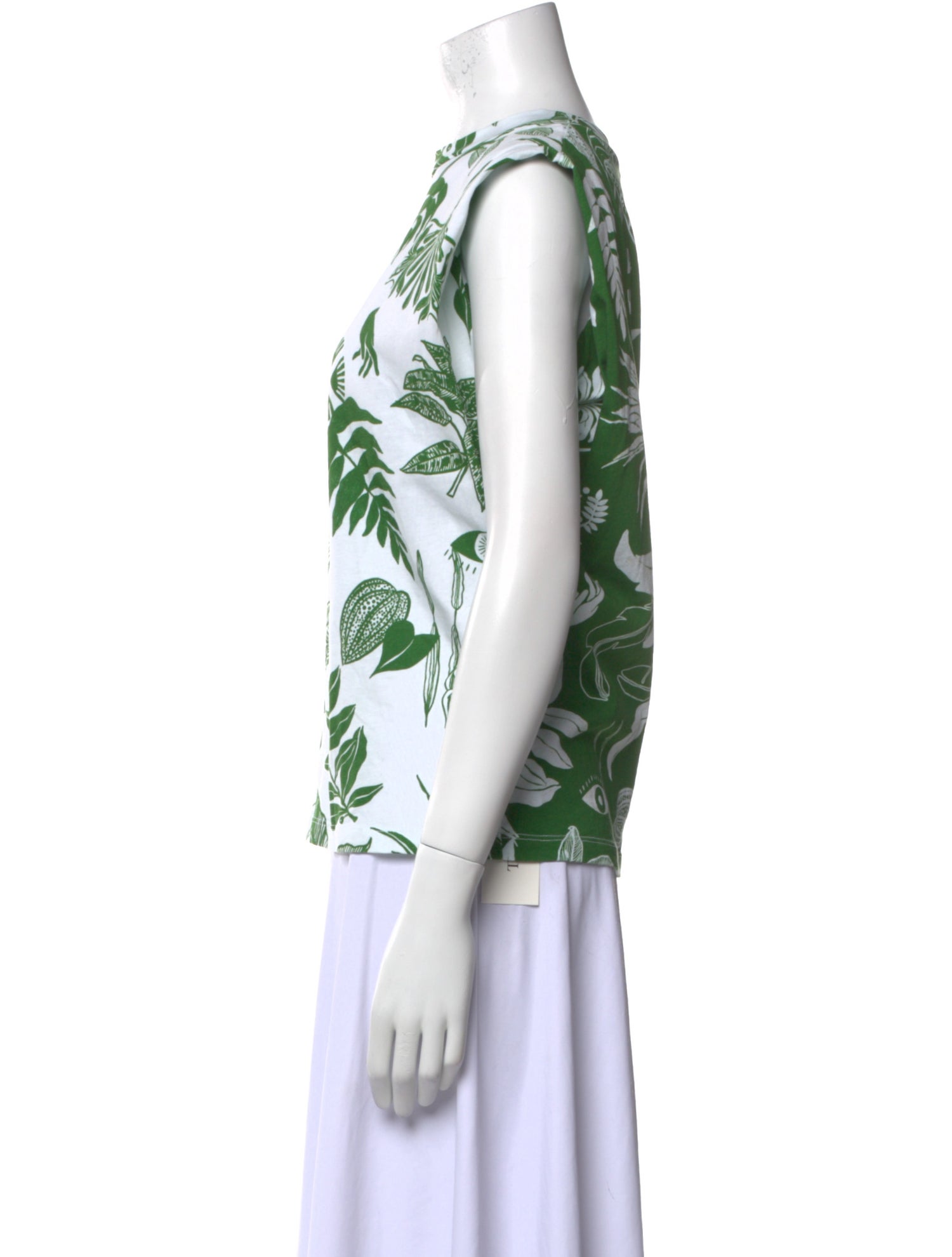 Farm Rio Printed Bateau Neckline Blouse