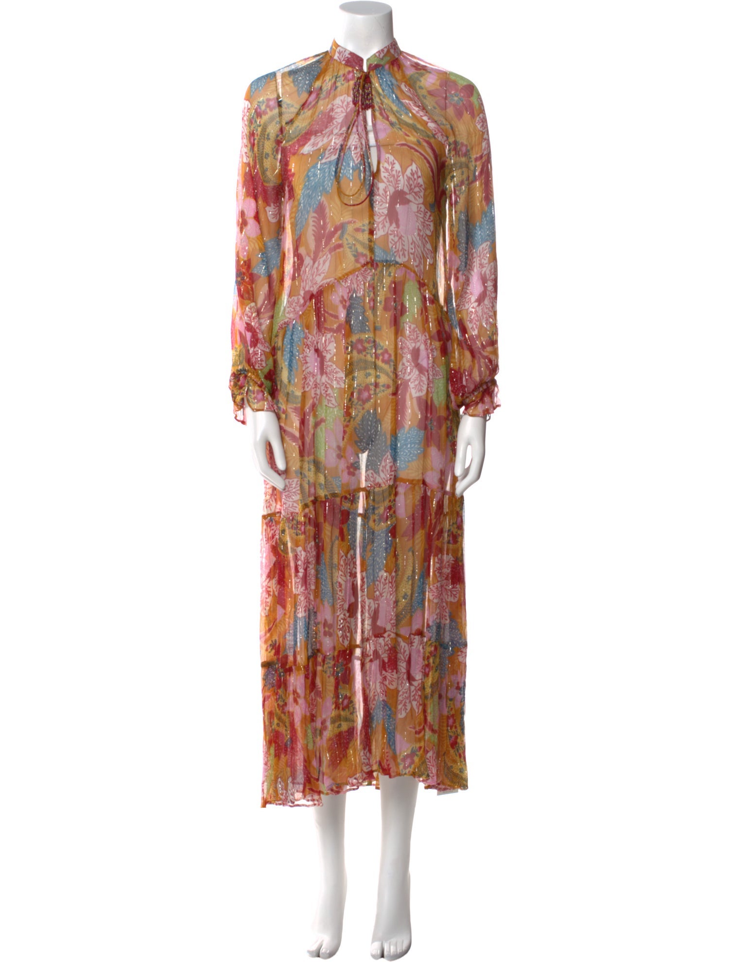 Farm Rio Paisley Print Long Dress