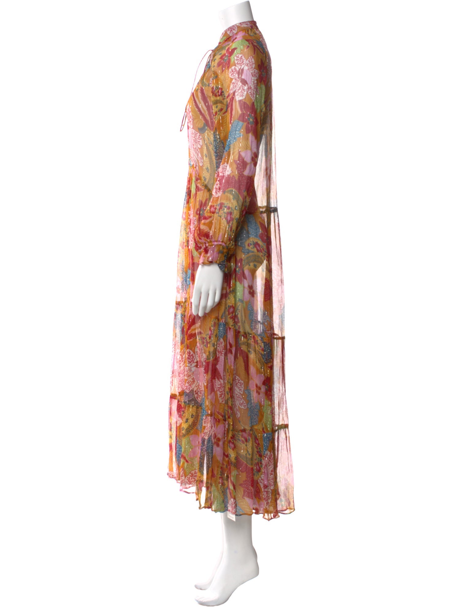 Farm Rio Paisley Print Long Dress