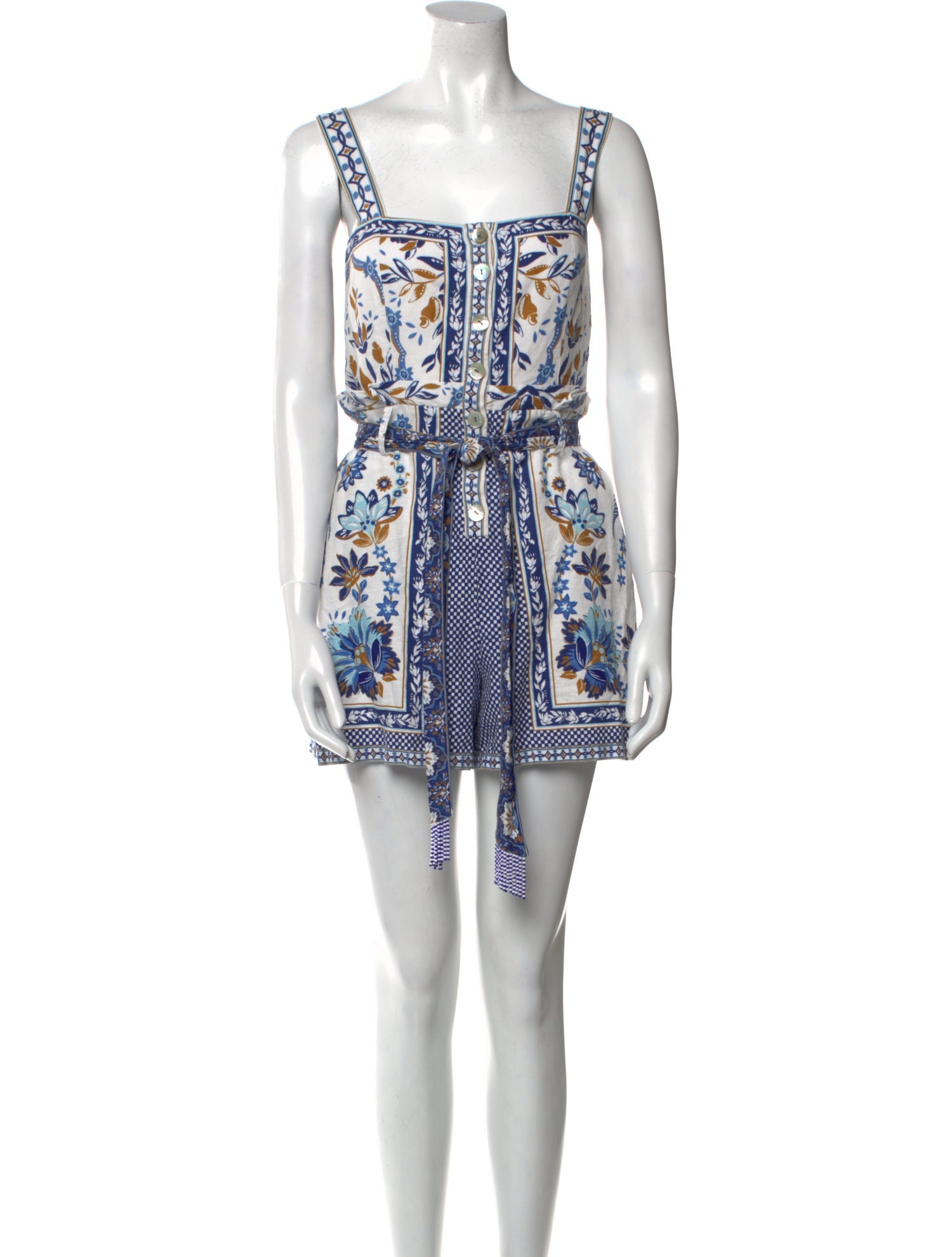 Farm Rio Linen Printed Romper