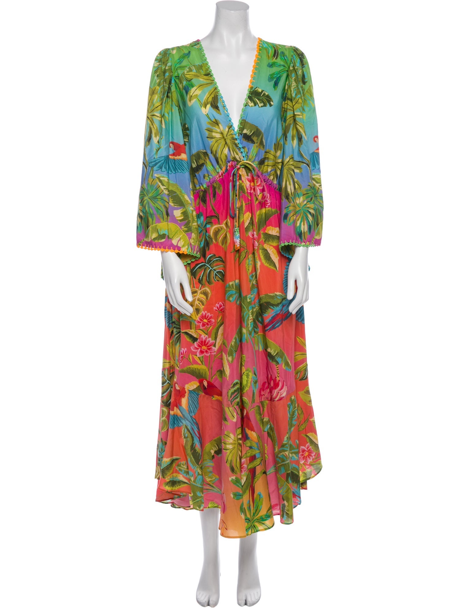 Farm Rio Floral Print Long Dress