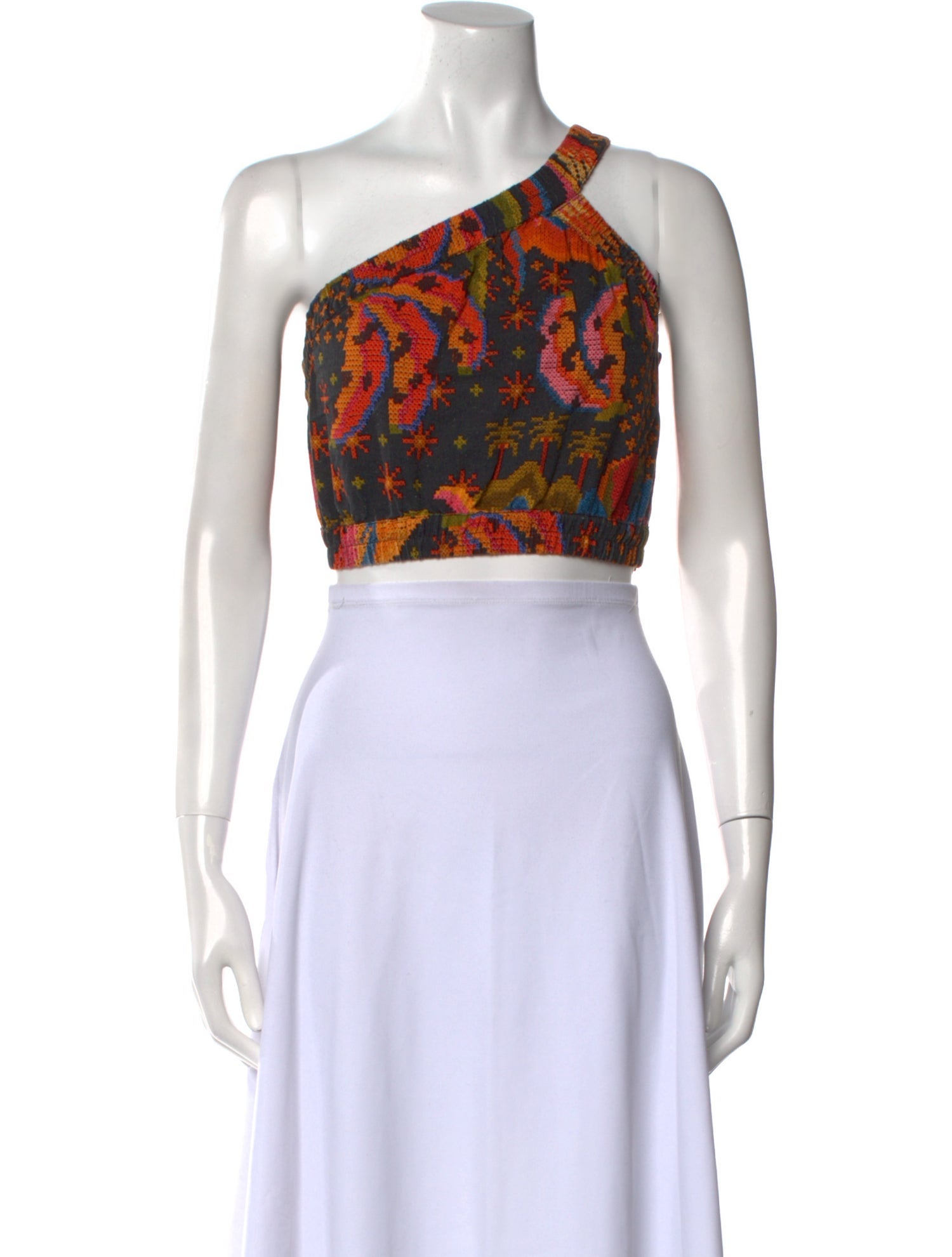 Farm Rio Linen Printed Crop Top