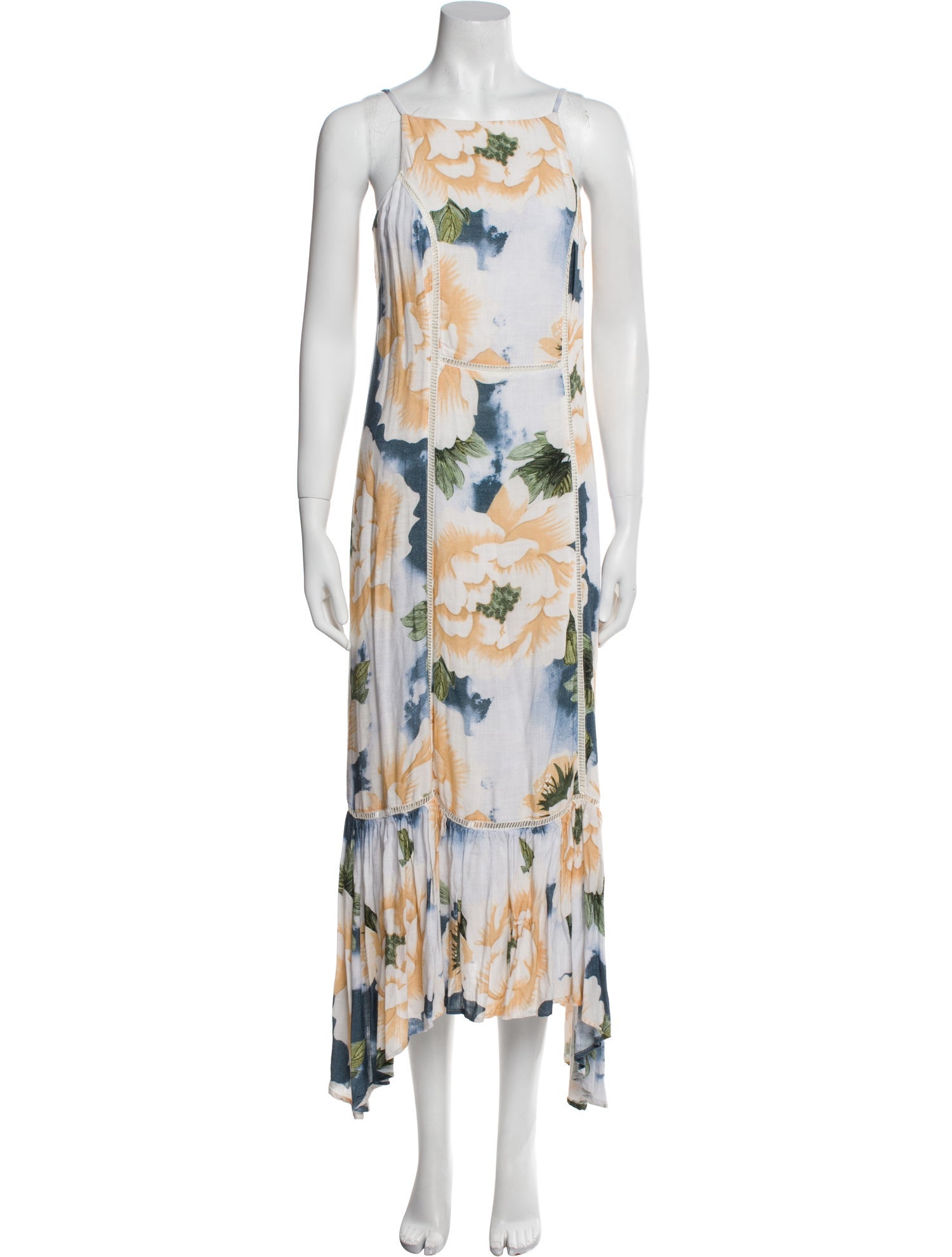 Farm Rio Floral Print Long Dress w/ Tags