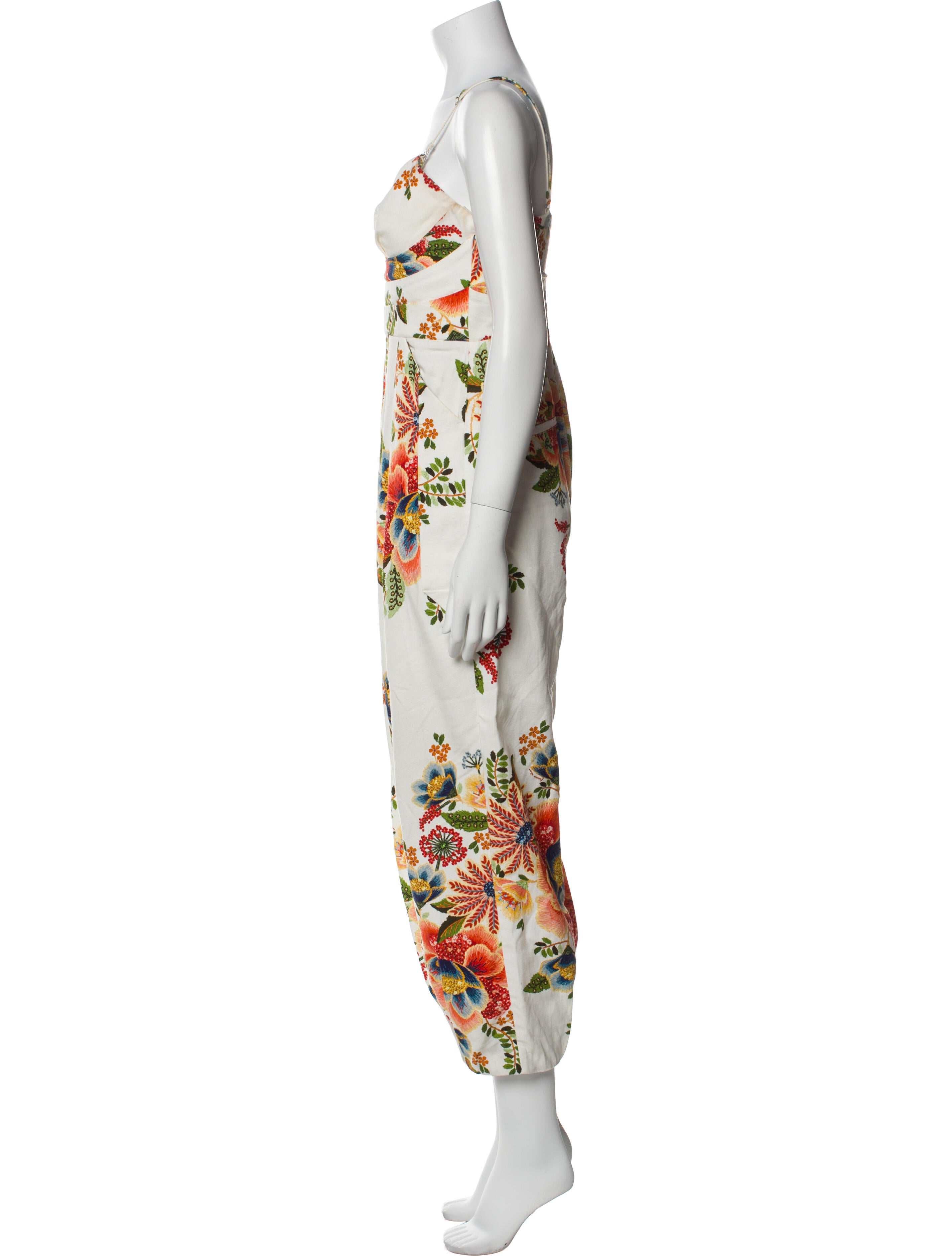 Farm Rio Printed V-Neck Jumpsuit