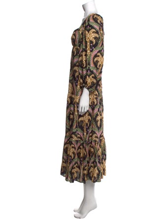 Farm Rio Paisley Print Long Dress