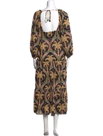 Farm Rio Paisley Print Long Dress