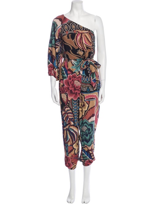 Farm Rio Printed One-Shoulder Jumpsuit