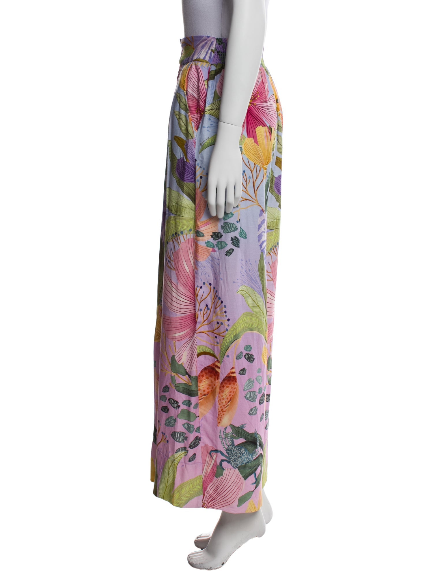 Farm Rio Floral Print Wide Leg Pants