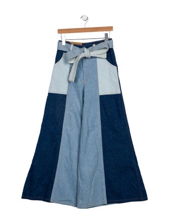 Farm Rio High-Rise Wide Leg Jeans