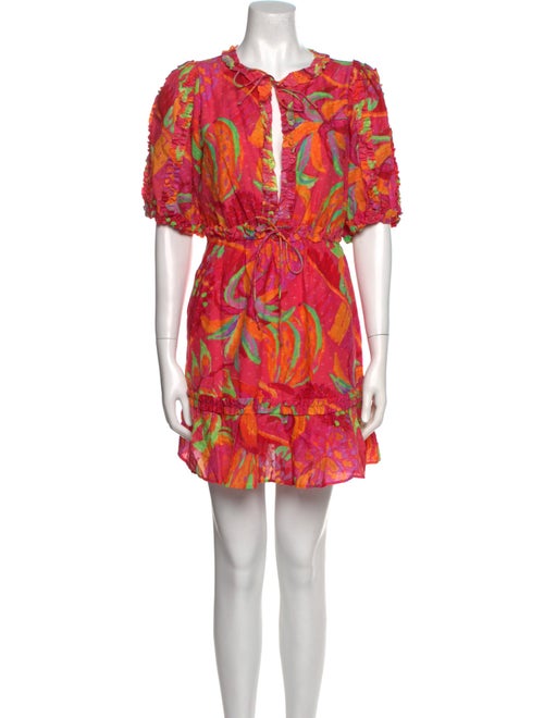 Farm Rio Floral Print Mini Dress