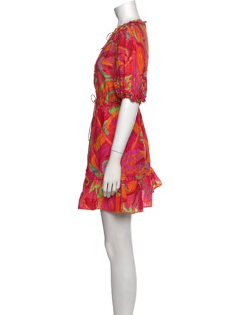 Farm Rio Floral Print Mini Dress