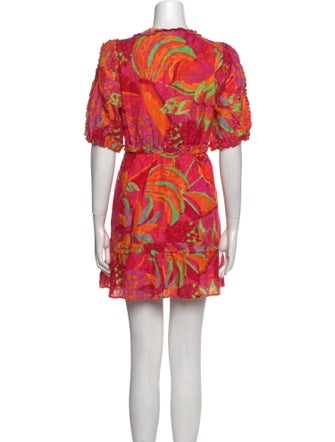 Farm Rio Floral Print Mini Dress