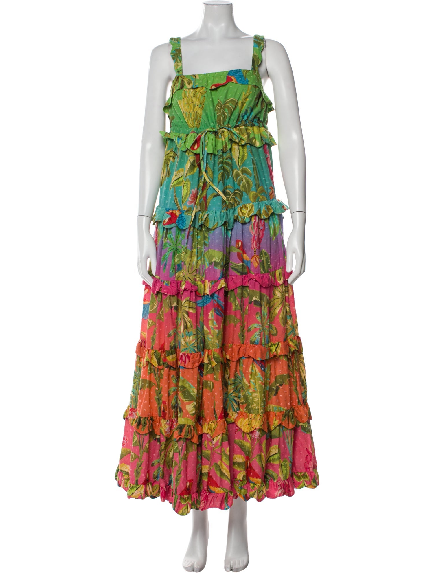 Farm Rio Floral Print Long Dress