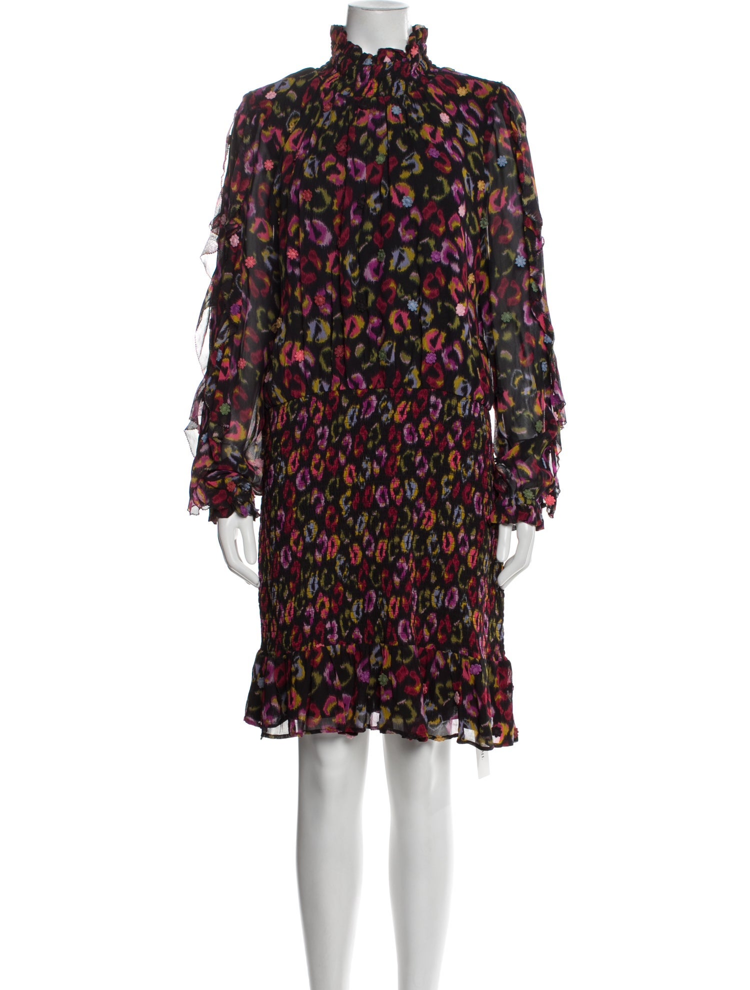 Farm Rio Floral Print Knee-Length Dress
