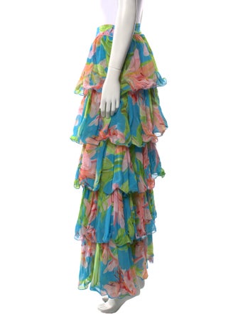 Farm Rio Floral Print Long Skirt