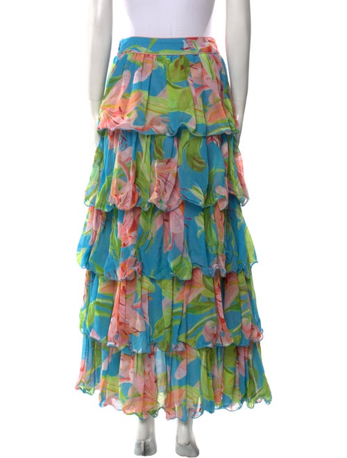 Farm Rio Floral Print Long Skirt